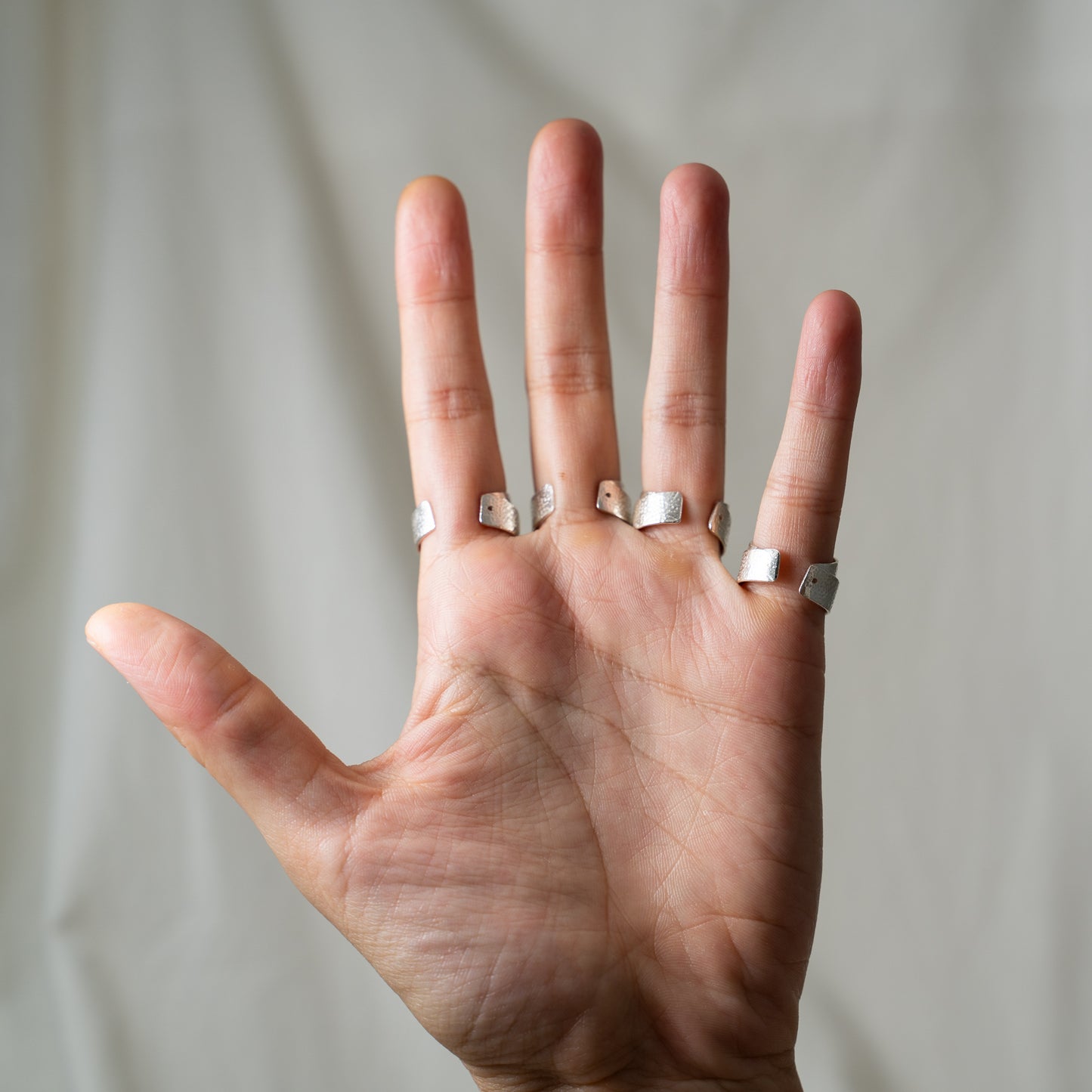 The silver open armour ring