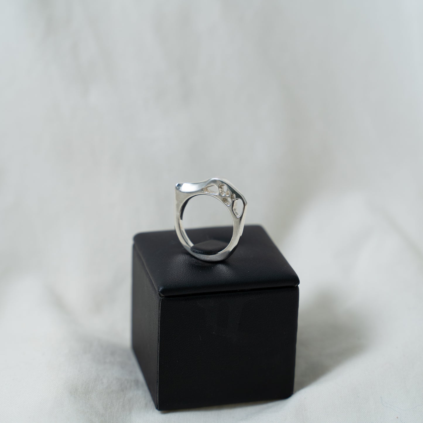 The holey silver signet ring