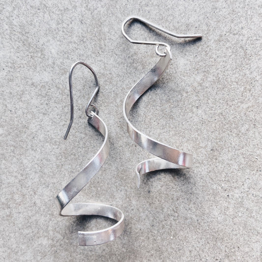 Nadenka Silver Spiral Earrings