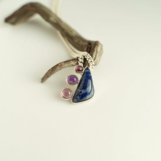 The lapis song silver pendant