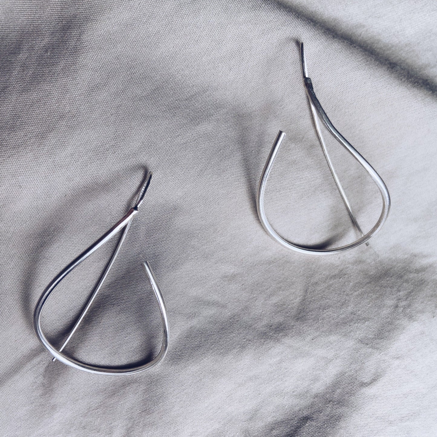 Avelina silver handcrafted dangle earrings